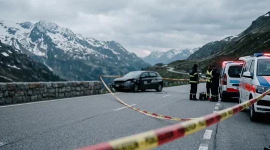 Intervention des secours suite à un accident de la route grave en Suisse