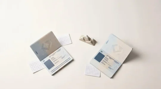 Concept illustrant le choix stratégique entre deux options d'assurance voyage pour voyageurs fréquents