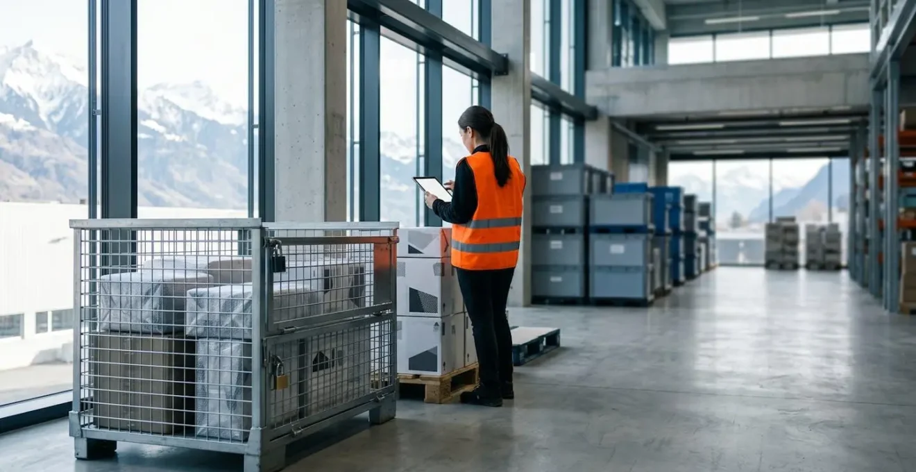 Transport sécurisé de marchandises de haute valeur dans un environnement logistique professionnel