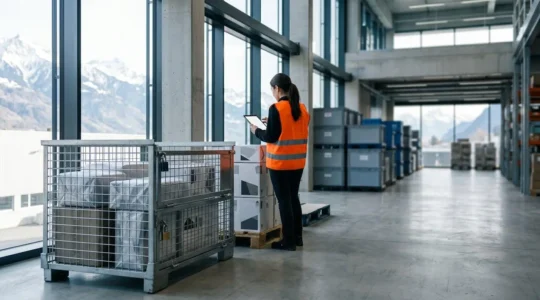 Transport sécurisé de marchandises de haute valeur dans un environnement logistique professionnel